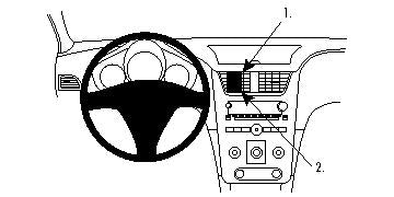 Brodit ProClip 854155 voor Chevrolet Malibu 2008-2012 - productfoto zwarte ABS montagebasis