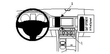 Brodit ProClip 854200 voor Jaguar XF 2009-2015 - productfoto zwarte ABS montagebasis