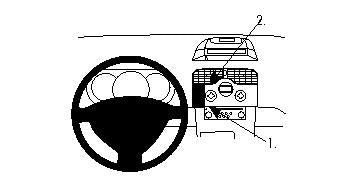 Brodit ProClip 854206 voor Renault Kangoo 2008-2013 - productfoto zwarte ABS montagebasis