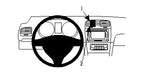 Brodit ProClip 854260 voor Volkswagen Jetta SportsWagen 2010-2014, Volkswagen GTI 2010-2014 e.a. - productfoto zwarte ABS montagebasis