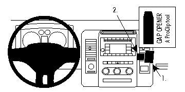 Brodit ProClip 854302 voor Dodge Ram Pick Up 4500/5500 2010-2012, Dodge Ram Pick Up 2500/3500 2010-2012 e.a. - productfoto zwarte ABS montagebasis