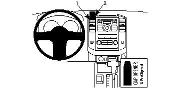 Brodit ProClip 854320 voor Nissan Xterra 2009-2012, Nissan Frontier 2009-2012 en Suzuki Equator 2009-2012 - productfoto zwarte ABS montagebasis
