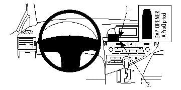 Brodit ProClip 854322 voor Lexus RX Series 2010-2015 - productfoto zwarte ABS montagebasis