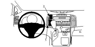 Brodit ProClip 854326 voor Toyota Venza 2009-2012 - productfoto zwarte ABS montagebasis