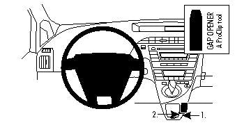 Brodit ProClip 854355 voor Toyota Prius 2010-2016 - productfoto zwarte ABS montagebasis