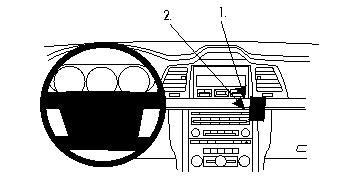 Brodit ProClip 854358 voor Lincoln MKS 2009-2012 - productfoto zwarte ABS montagebasis