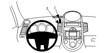 Brodit ProClip 854370 voor Kia Soul 2009 - productfoto zwarte ABS montagebasis