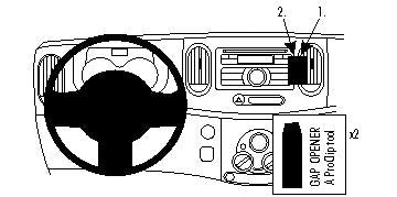 Brodit ProClip 854374 voor Nissan Cube 2009-2014 - productfoto zwarte ABS montagebasis