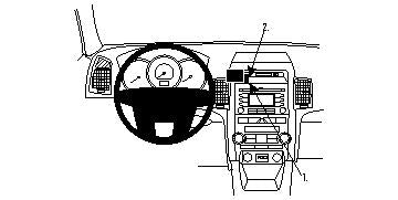 Brodit ProClip 854446 voor Kia Sorento 2010-2012 - productfoto zwarte ABS montagebasis