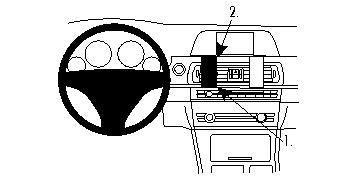 Brodit ProClip 854457 voor BMW 5-series F10, F11 2010-2017 - productfoto zwarte ABS montagebasis