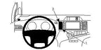 Brodit ProClip 854493 voor Toyota Sienna 2011-2014 - productfoto zwarte ABS montagebasis