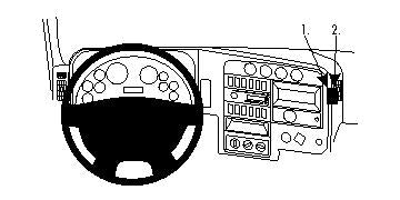 Brodit ProClip 854505 voor International Prostar 2008-2017 en International Lonestar 2008-2017 - productfoto zwarte ABS montagebasis