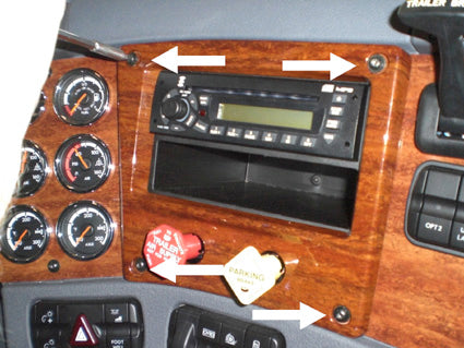 Brodit ProClip 854510 voor Freightliner Cascadia 2008-2017 - montagepositie op dashboard