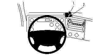 Brodit ProClip 854510 voor Freightliner Cascadia 2008-2017 - productfoto zwarte ABS montagebasis