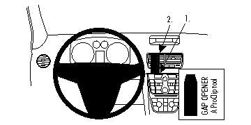 Brodit ProClip 854518 voor Opel Meriva 2011-2017 - productfoto zwarte ABS montagebasis