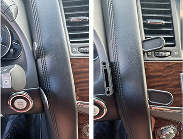 Brodit ProClip 854535 voor Infiniti QX80 2015-2019, Infiniti QX56 2011-2013 en Nissan Patrol 2011-2019 - montagepositie op dashboard