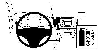 Brodit ProClip 854557 voor Kia Sportage 2011-2016 - productfoto zwarte ABS montagebasis