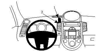 Brodit ProClip 854561 voor Kia Soul 2010-2013 - productfoto zwarte ABS montagebasis