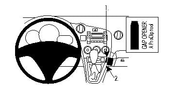 Brodit ProClip 854594 voor Pontiac Vibe 2009-2010 en Toyota Matrix 2009-2011 - productfoto zwarte ABS montagebasis