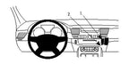 Brodit ProClip 854606 voor Audi A8 2011-2017 - productfoto zwarte ABS montagebasis