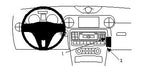 Brodit ProClip 854617 voor Mercedes Benz SLK-Class 2011-2019 en Mercedes Benz SLC-Class 2017-2023 - productfoto zwarte ABS montagebasis
