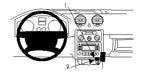 Brodit ProClip 854684 voor Volkswagen Caddy 2004-2015 - productfoto zwarte ABS montagebasis