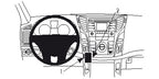 Brodit ProClip 854685 voor Hyundai i40 2012-2018 - productfoto zwarte ABS montagebasis