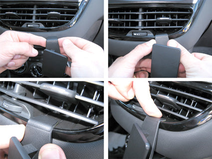 Brodit ProClip 854764 voor Peugeot 208 2012-2019 en Peugeot 2008 2014-2019 - detail van dashboardmontage