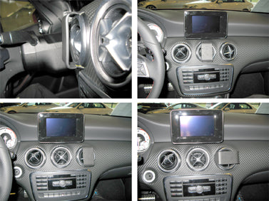 Brodit ProClip 854813 voor Mercedes Benz GLA-Class 2013-2019, Mercedes Benz CLA-Class 2013-2019 en Mercedes Benz A-Class 2013-2018 - detail van dashboardmontage