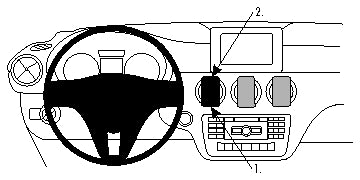 Brodit ProClip 854813 voor Mercedes Benz GLA-Class 2013-2019, Mercedes Benz CLA-Class 2013-2019 en Mercedes Benz A-Class 2013-2018 - montagefoto 9
