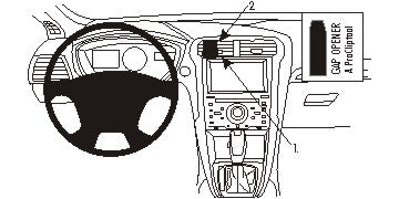 Brodit ProClip 854822 voor Ford Mondeo 2015-2022 en Ford Fusion 2013-2020 - productfoto zwarte ABS montagebasis