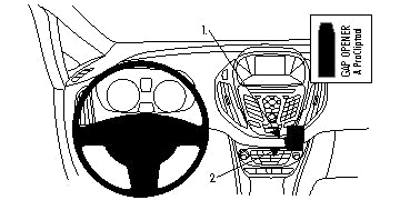 Brodit ProClip 854850 voor Ford B-Max 2013-2018 - productfoto zwarte ABS montagebasis