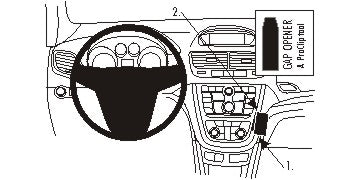 Brodit ProClip 854875 voor Buick Encore 2013-2016 en Opel Mokka 2013-2016 - productfoto zwarte ABS montagebasis
