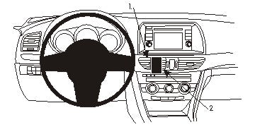 Brodit ProClip 854876 voor Mazda 6 2013-2014 - productfoto zwarte ABS montagebasis