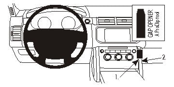 Brodit ProClip 854911 voor Land Rover Range Rover 2013-2021 - productfoto zwarte ABS montagebasis