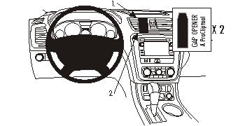 Brodit ProClip 854914 voor GMC Acadia 2013-2016 - productfoto zwarte ABS montagebasis