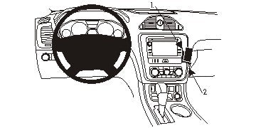 Brodit ProClip 854917 voor Buick Enclave 2013-2017 - productfoto zwarte ABS montagebasis