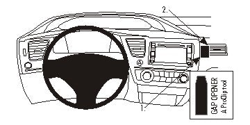 Brodit ProClip 854918 voor Honda Civic 2013-2015 - productfoto zwarte ABS montagebasis
