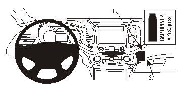 Brodit ProClip 854925 voor Chevrolet Impala 2013-2021 - productfoto zwarte ABS montagebasis