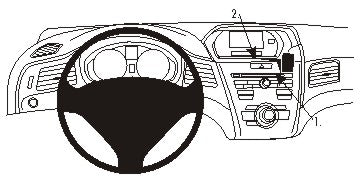 Brodit ProClip 854933 voor Acura ILX 2013-2015 - productfoto zwarte ABS montagebasis