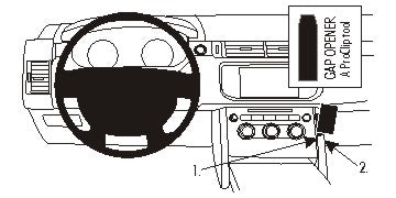Brodit ProClip 854938 voor Land Rover Range Rover Sport 2014-2022 - productfoto zwarte ABS montagebasis