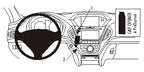 Brodit ProClip 854958 voor Acura MDX 2014-2021 - productfoto zwarte ABS montagebasis
