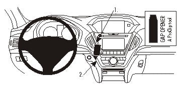 Brodit ProClip 854958 voor Acura MDX 2014-2021 - productfoto zwarte ABS montagebasis