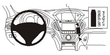 Brodit ProClip 854959 voor Acura MDX 2014-2021 - productfoto zwarte ABS montagebasis