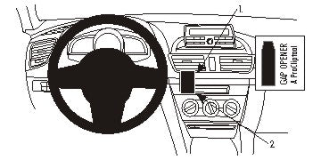 Brodit ProClip 854966 voor Mazda 3 2014-2018 - productfoto zwarte ABS montagebasis