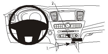 Brodit ProClip 854967 voor Kia Cadenza 2014-2016 - productfoto zwarte ABS montagebasis