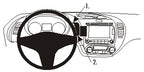 Brodit ProClip 854968 voor Kia Forte 2014-2018 - productfoto zwarte ABS montagebasis