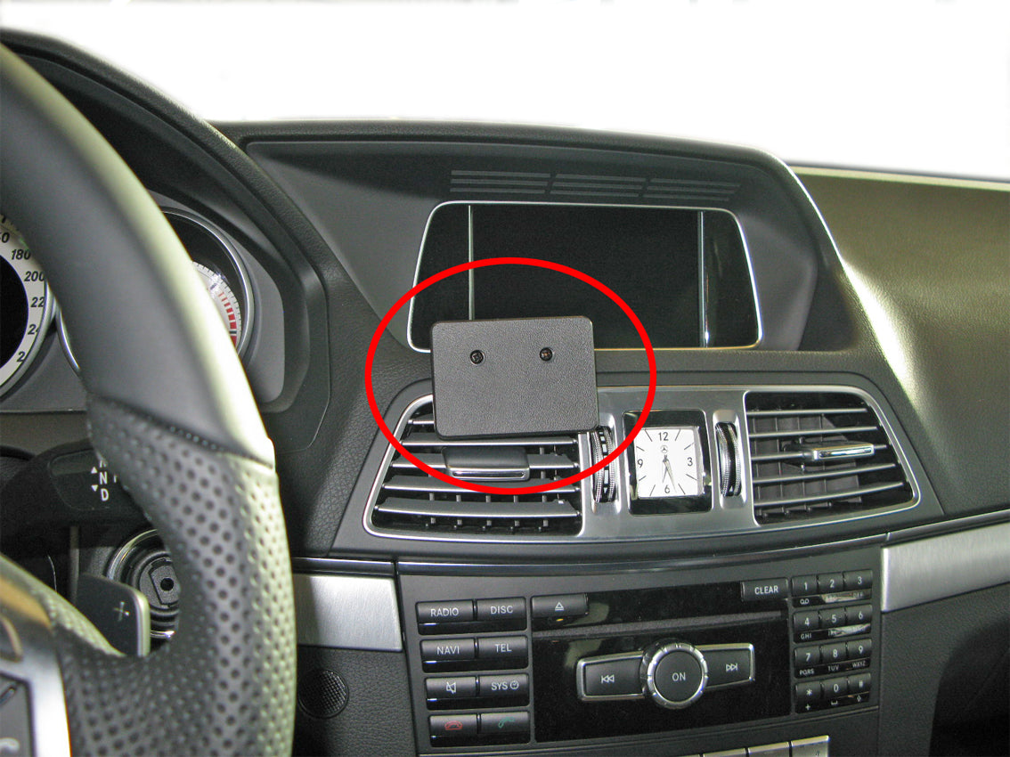 Brodit ProClip 854974 voor Mercedes Benz E-Class, Coupé 2014-2017 en Mercedes Benz E-Class, Convertible 2014-2017 - productfoto zwarte ABS montagebasis