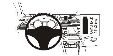 Brodit ProClip 854982 voor Suzuki SX4 S-Cross 2014-2021 - productfoto zwarte ABS montagebasis