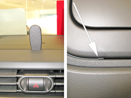 Brodit ProClip 854984 voor Alfa Romeo Giulietta 2010-2021 - montagepositie op dashboard